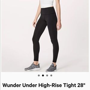 Lululemon Sz8 WunderUnder highrise leggings 28”